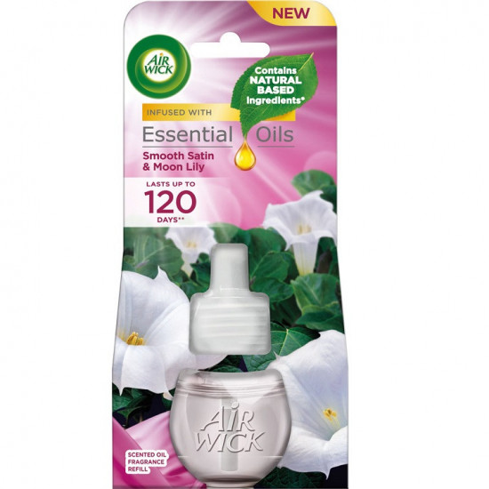AIR WICK Tekutá náplň do elektrického prístroja - Smooth Satin & Moon Lily 19ml AIR WICK Tekutá náplň do elektrického prístroja - Smooth Satin & Moon Lily 19ml