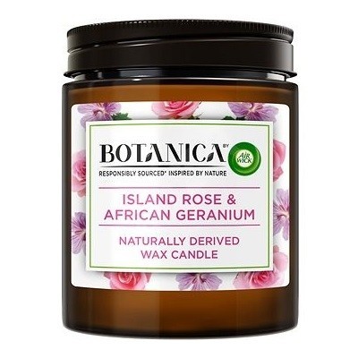 AIR WICK Botanica Sviečka Island Rose & African Geranium 205g AIR WICK Botanica Sviečka Island Rose & African Geranium 205g