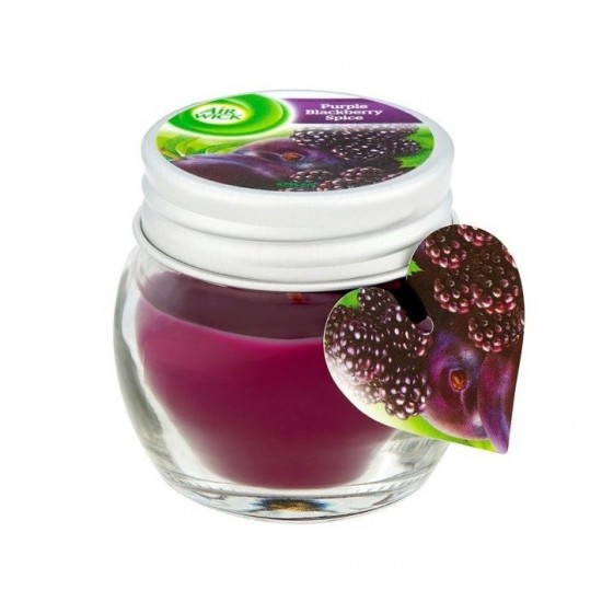 AIR WICK Vonná sviečka - Purple Blackberry Spice - fialová 30g