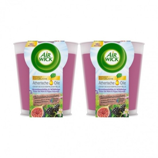 AIR WICK Sviečka DUOpack Blackberry Blossom & Wild Fig 2x105g AIR WICK Sviečka DUOpack Blackberry Blossom & Wild Fig 2x105g
