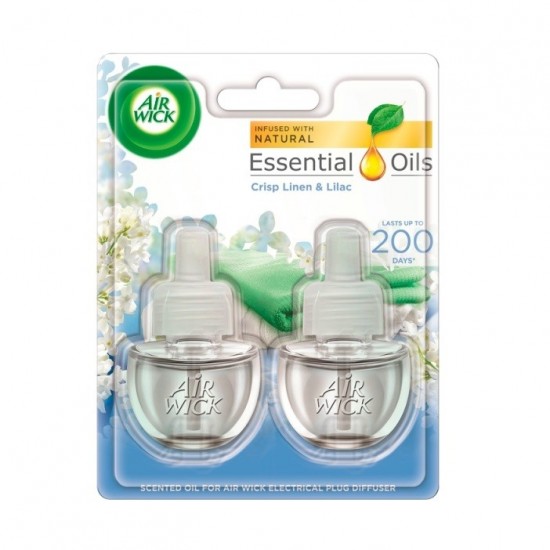 AIRWICK tekutá náplň do elektrického prístroja 2x19ml Crisp linen & Lilac AIRWICK tekutá náplň do elektrického prístroja 2x19ml Crisp linen & Lilac