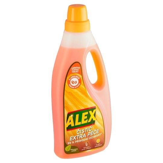 ALEX Extra starostlivosť Čistič na laminátové plávajúce podlahy s vôňou pomaranča 750ml ALEX Extra starostlivosť Čistič na laminátové plávajúce podlahy s vôňou pomaranča 750ml