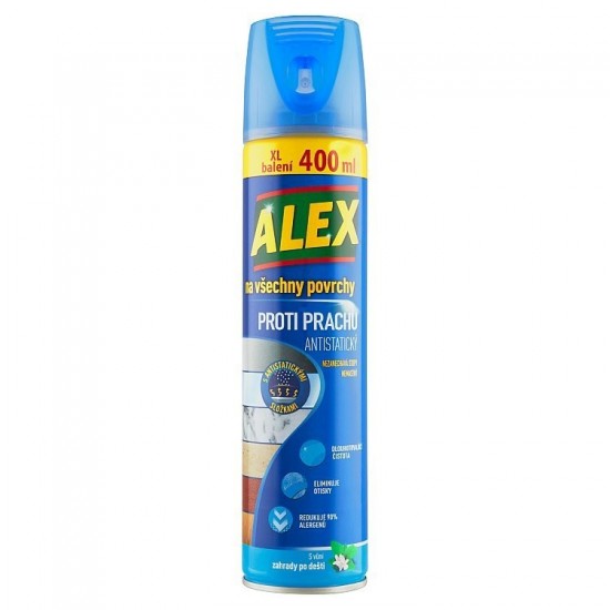 ALEX Na všetky povrchu antistatický proti prachu s vôňou záhrady po daždi 400ml