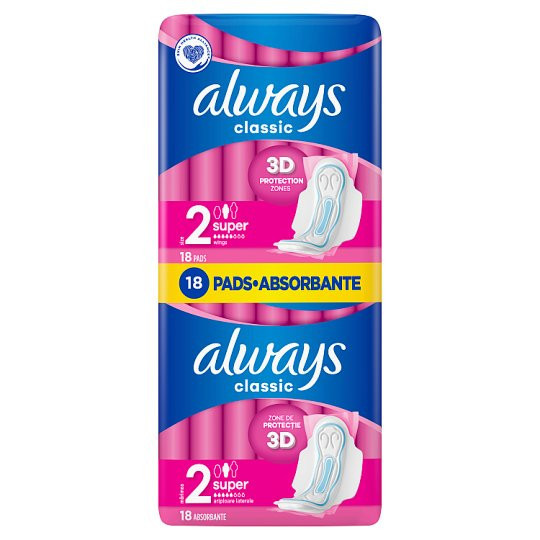 ALWAYS classic super Vložky 18 ks ALWAYS classic super Vložky 18 ks