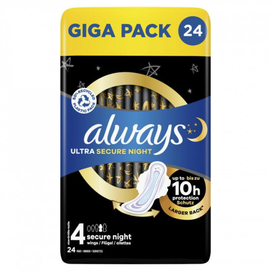 Always Ultra Secure Night Size 4 - 24ks GigaPack