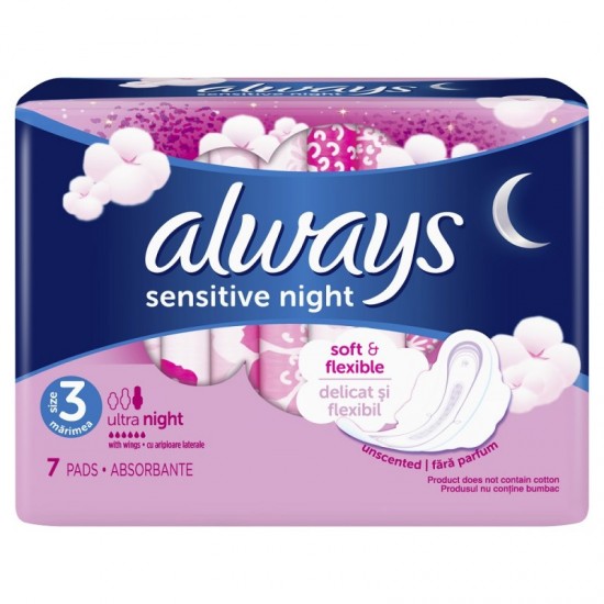 ALWAYS Ultra Sensitive Night 7ks