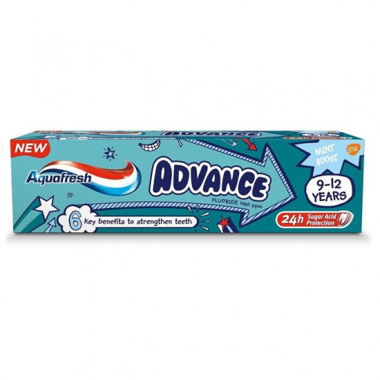AQUAFRESH Zubná pasta Advance pre deti 9-12 rokov 75ml