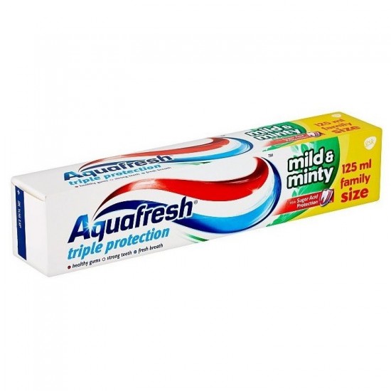 AQUAFRESH Zubná pasta Triple protection Mildy & Minty 125ml