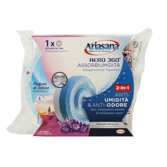 Ariasana Absorbér vlhkosti a zápachu Tableta 450g Lavender Ariasana Absorbér vlhkosti a zápachu Tableta 450g Lavender