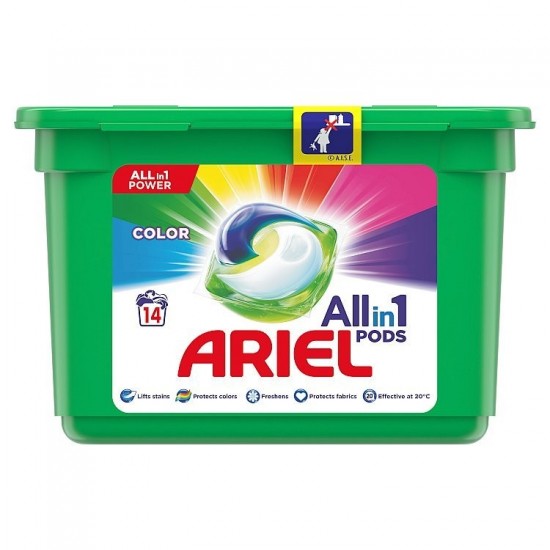 ARIEL All in 1 Gélové kapsuly - Color 14ks ARIEL All in 1 Gélové kapsuly - Color 14ks