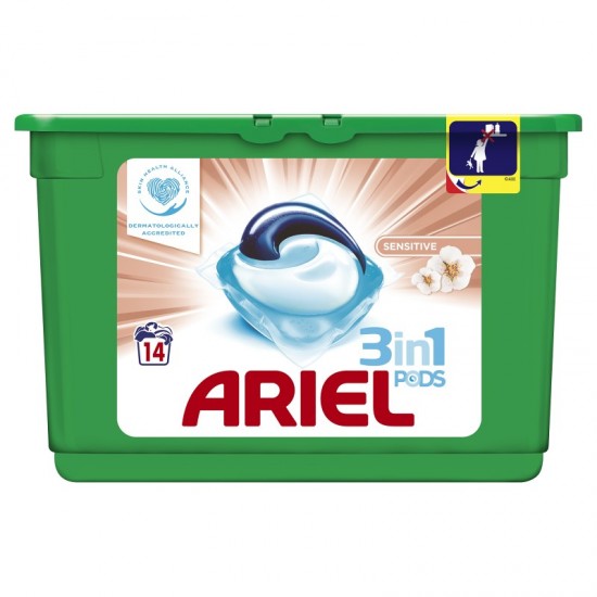 ARIEL All in 1 Gélové kapsuly - Sensitive 14ks ARIEL All in 1 Gélové kapsuly - Sensitive 14ks