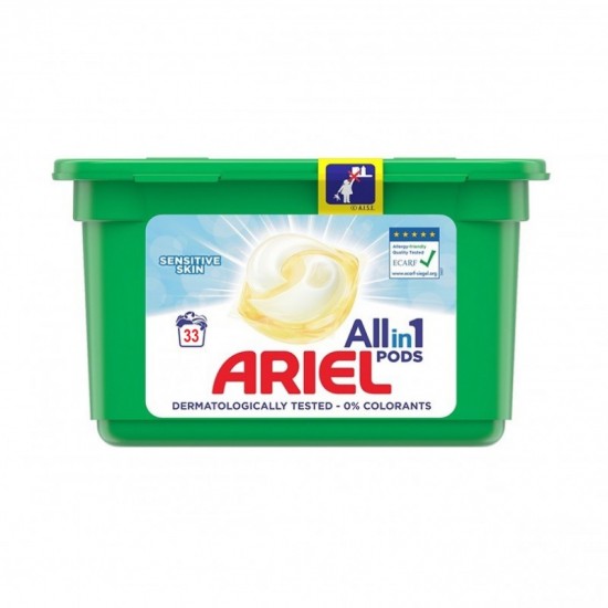 ARIEL All in 1 Gélové kapsuly - Sensitive skin 33ks