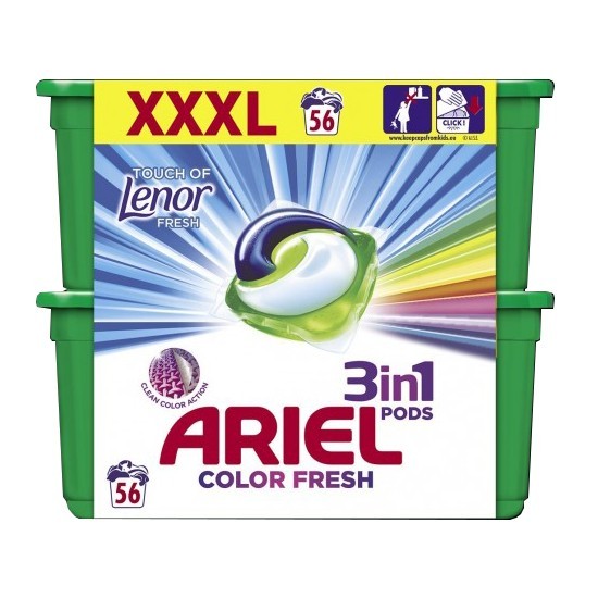 ARIEL All in 1 Gélové kapsuly - Touch of Lenor Fresh 56ks