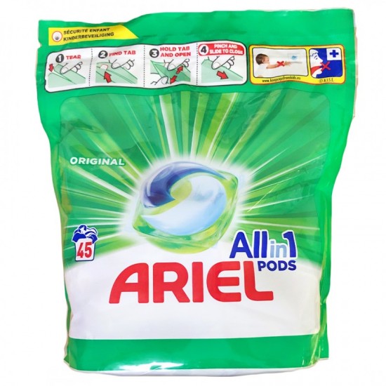 ARIEL Allin1 Gélové kapsuly - Original 45ks ARIEL Allin1 Gélové kapsuly - Original 45ks
