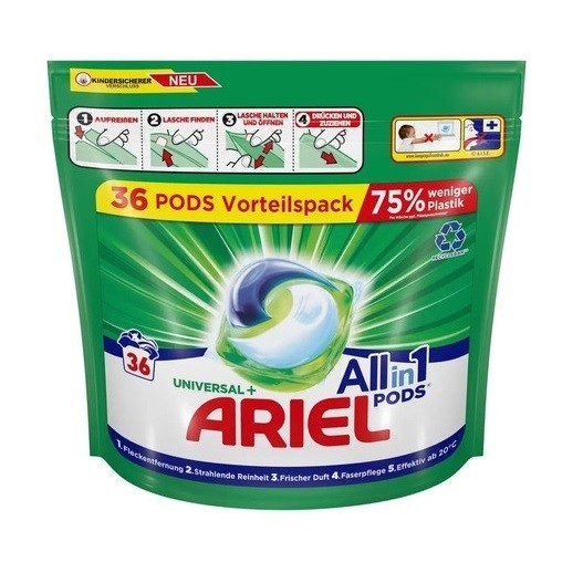 ARIEL Allin1 Gélové kapsuly - Universal+ 36ks ARIEL Allin1 Gélové kapsuly - Universal+ 36ks