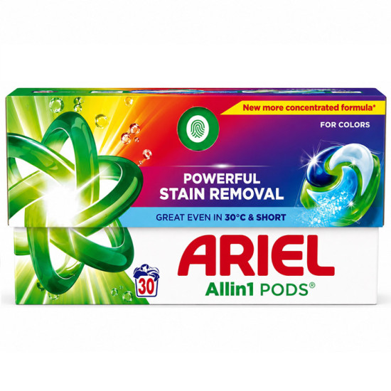 Ariel pods Allin1 30ks Color + Ecoclic Box Ariel pods Allin1 30ks Color + Ecoclic Box