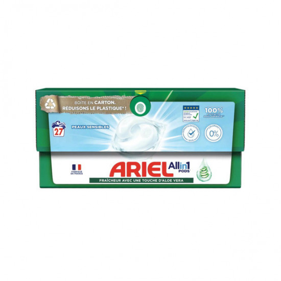 Ariel pods Allin1 Sensitive - Aloe Vera + 27ks Ecoclic Box