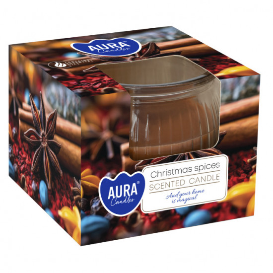 AURA CANDLES Vonná sviečka Chistmas spices 80g
