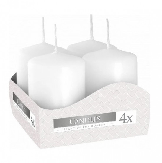 AURA Vonné adventné sviečky Biele 4x55g AURA Vonné adventné sviečky Biele 4x55g