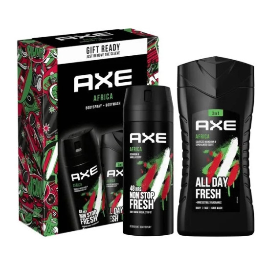 Axe Darčeková sada Africa Sprchový gél 250ml, Deospray 150ml Axe Darčeková sada Africa Sprchový gél 250ml, Deospray 150ml