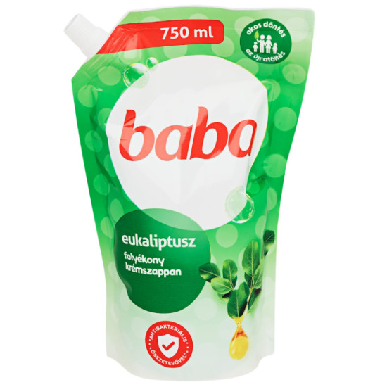 BABA antibakteriálne tekuté mydlo - náplň Eukalyptus 500ml BABA antibakteriálne tekuté mydlo - náplň Eukalyptus 500ml