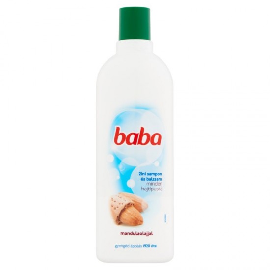 BABA šampón s balzamom pre všetky typy vlasov  - 2in1 Mamdľový olej  400ml