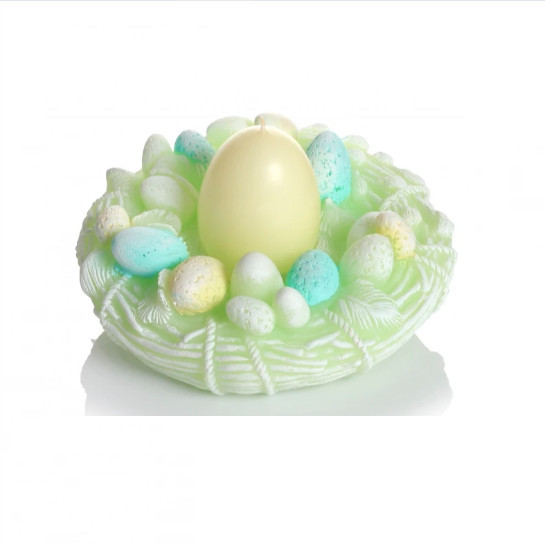 BARTEK CANDLES Veľkonočná sviečka + dekorácia 370gr zelená+žltá BARTEK CANDLES Veľkonočná sviečka + dekorácia 370gr zelená+žltá