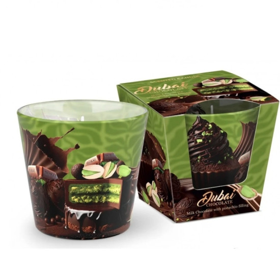 Bartek Candles Vonná sviečka Dubai Chocolate 115g 30h. Bartek Candles Vonná sviečka Dubai Chocolate 115g 30h.