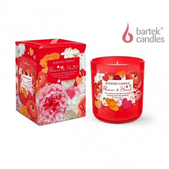 Bartek Candles Vonná sviečka Flower&Heart 150g