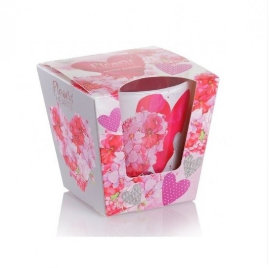 BARTEK CANDLES Vonná sviečka Flower hearts Secret garden 115g BARTEK CANDLES Vonná sviečka Flower hearts Secret garden 115g