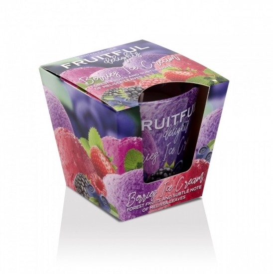 BARTEK CANDLES Vonná sviečka Fruitful delights - Berries Ice Cream 115g