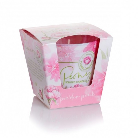 BARTEK CANDLES Vonná sviečka Peony powder pink 115g