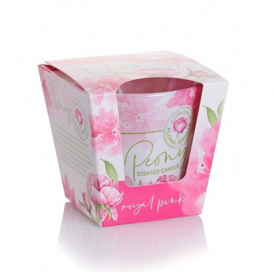 BARTEK CANDLES Vonná sviečka Peony royal pink 115g