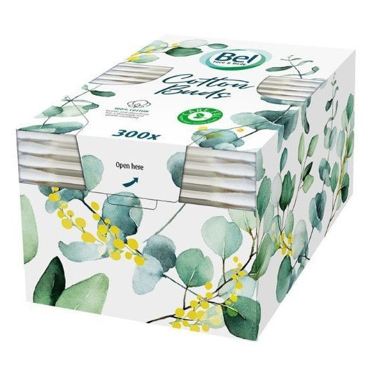 BEL Vatové tyčinky 100% Cotton 300ks BEL Vatové tyčinky 100% Cotton 300ks