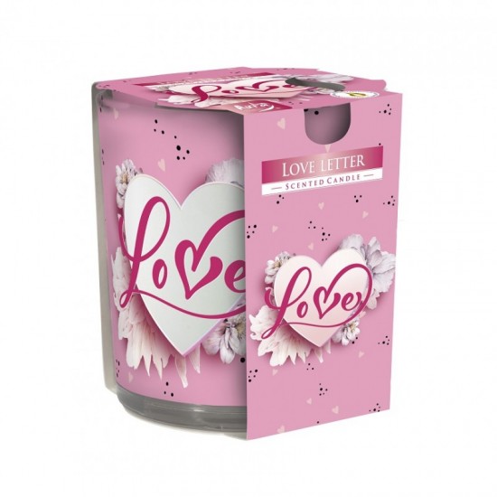 BISPOL Vonná sviečka Love letter 100g BISPOL Vonná sviečka Love letter 100g