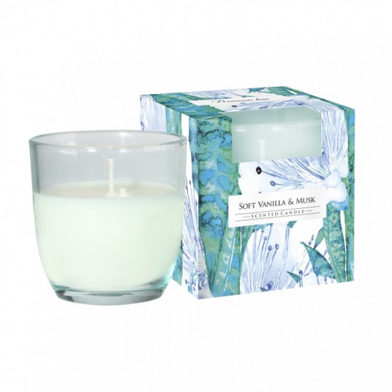 BISPOL Vonná sviečka Premium Line Soft vanilla & Musk 100g BISPOL Vonná sviečka Premium Line Soft vanilla & Musk 100g