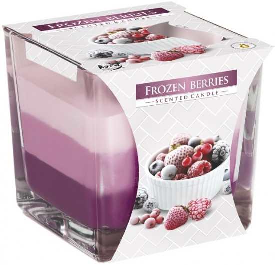 AURA Candles Vonná sviečka trojfarebná Frozen berries 170g
