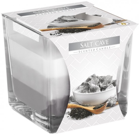BISPOL Vonná sviečka trojfarebná Salt Cave 170g BISPOL Vonná sviečka trojfarebná Salt Cave 170g