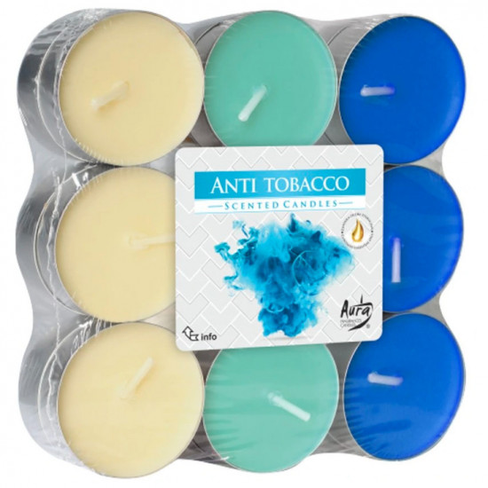 BISPOL Vonné čajové sviečky Anti-tobacco 18ks