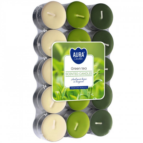 BISPOL Vonné čajové sviečky Green Tea 30ks