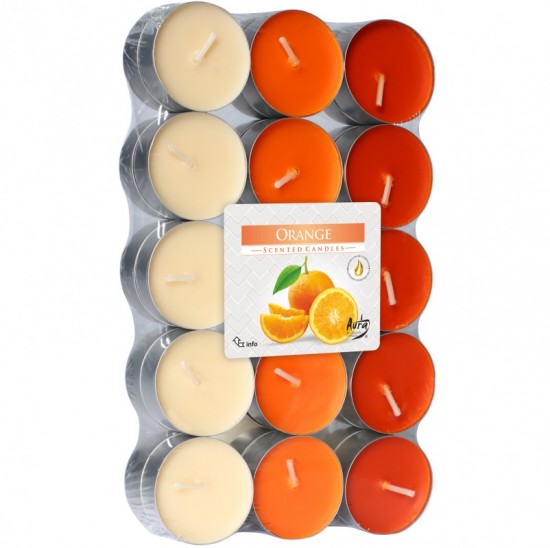 BISPOL Vonné čajové sviečky Orange 30ks BISPOL Vonné čajové sviečky Orange 30ks
