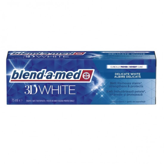 blend a med Zubná pasta 3D White Delicate White 75ml blend a med Zubná pasta 3D White Delicate White 75ml