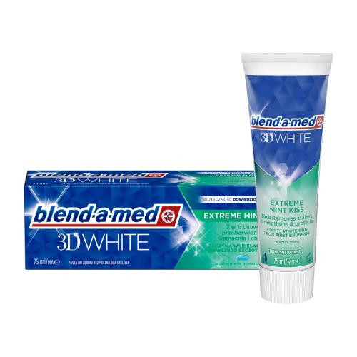 blend a med Zubná pasta 3D White Extreme Mint Kiss 75ml blend a med Zubná pasta 3D White Extreme Mint Kiss 75ml