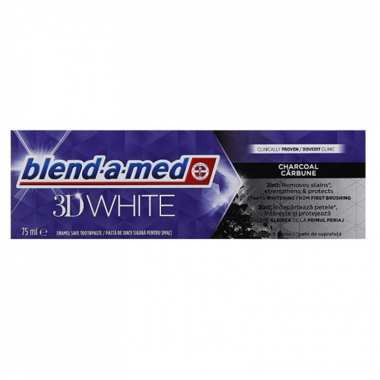 blend a med Zubná pasta 3D White with Charcoal 75ml