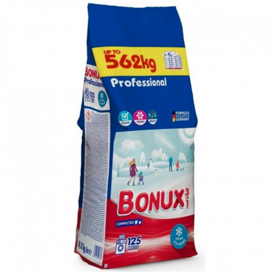 Bonux prací prášok 8,12kg Professional - 3in1 Polar Ice Fresh - 125 praní