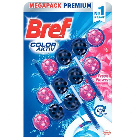 BREF WC Blok Color Aktiv Flower 3x50g BREF WC Blok Color Aktiv Flower 3x50g