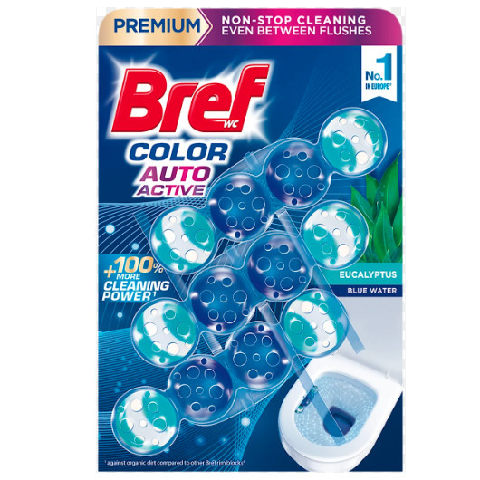 Bref Color Activ Auto 3x50g Eucalyptus - modré sfarbenie vody Bref Color Activ Auto 3x50g Eucalyptus - modré sfarbenie vody