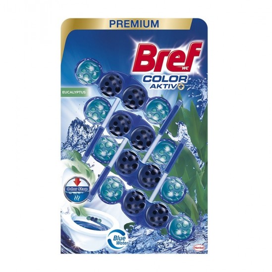 BREF color aktiv+ 4x50g - Premium - Eucalyptus - Blue water