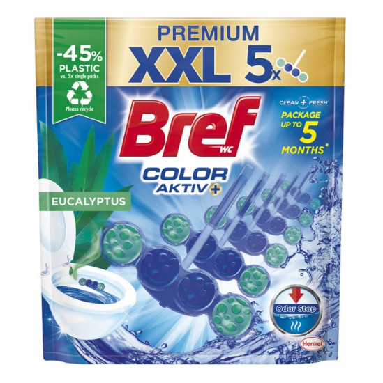 Bref color aktiv+ 5x50g - Premium XXL - Eucalyptus - Blue water