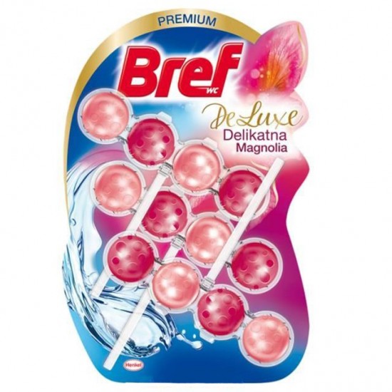 BREF DeLuxe tuhý WC blok - Delicate Magnolia 3x50g BREF DeLuxe tuhý WC blok - Delicate Magnolia 3x50g